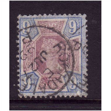 GREAT BRITAIN 1887 QV SG 209 9d DULL PURPLE AND BLUE FINE USED #1