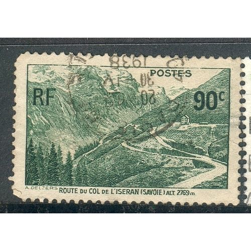 France 1937 - SG590 - 90c green - Iseran Pass - used