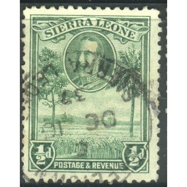 Sierra Leone 1932 - SG155 - ½d green - Rice Field - KGV - used​