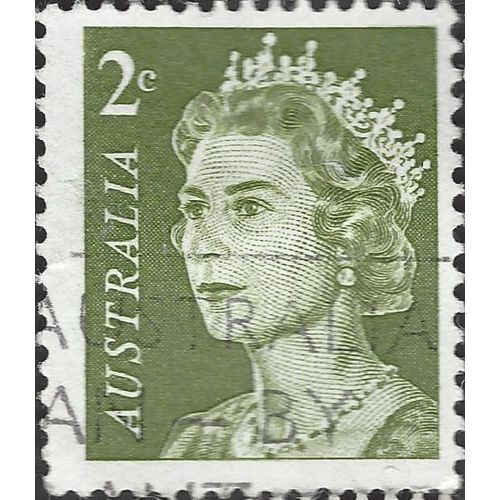 AUSTRALIA, Queen Elizabeth II, olive 1966, 2c, #7