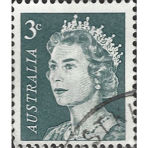 AUSTRALIA, Queen Elizabeth II, slate blue 1966, 3c, #3