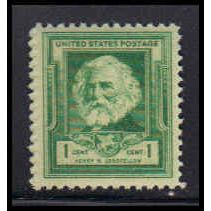 864 1c Henry Longfellow Fine MNH KA2480