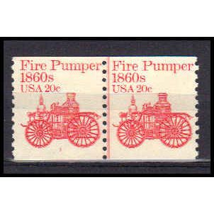 1908 20c Fire Pumper Fine MNH Dry Gum CNP Left 1 CA0643