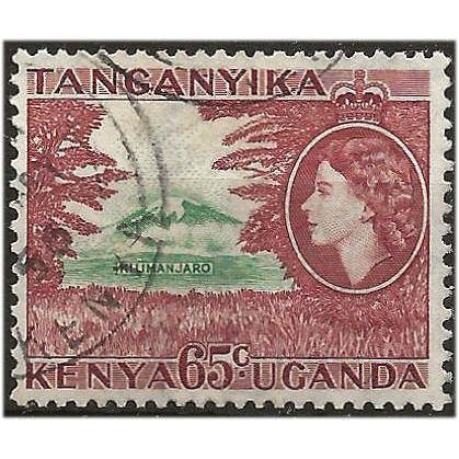 KUT 1955 SG174 65c Bluish-Green & Brown-Purple Fine Used ..