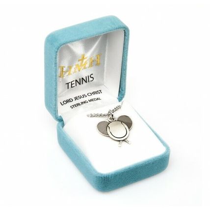 Jesus Christ Sterling Silver Tennis Necklace Medal Necklace