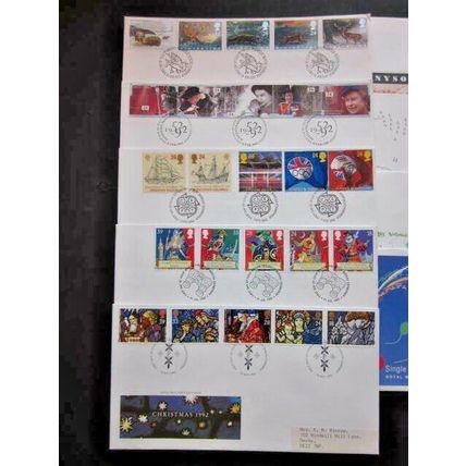 1992 A YEAR GROUP OF NINE COMMEMORATIVE F.D.I. POSTMARKED COVERS. (C) #01199