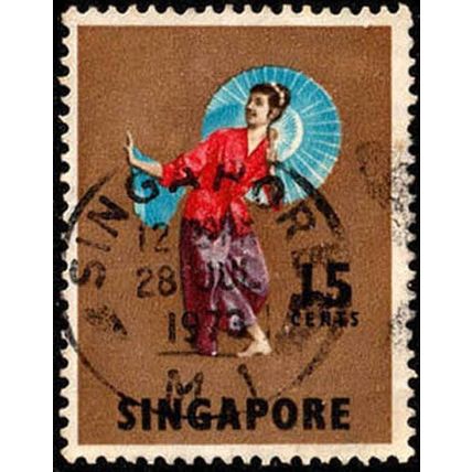 Singapore 1968 Dancer 15c Used Stamp