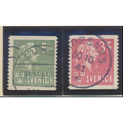 Sweden Stamps Scott #310 To 311, Used