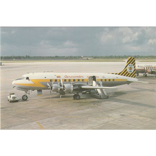 Aerocondor Colombia Douglas DC6 Aircraft Postcard (A16027)