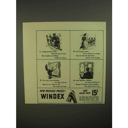 1941 Windex Cleaner Ad - Tough as They Come