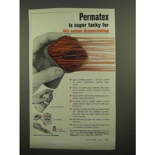 1966 Permatex Ad - Spray-A-Gasket, Brushable