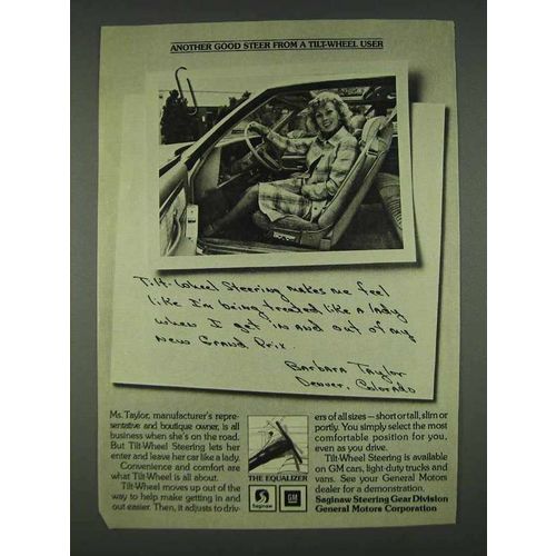1978 GM Saginaw Tilt-Wheel Steering Ad - Good Steer
