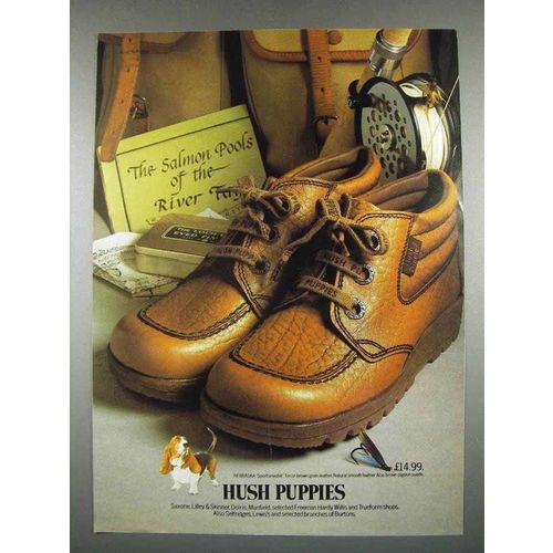 1978 Hush Puppies Shoes Ad - Fishing