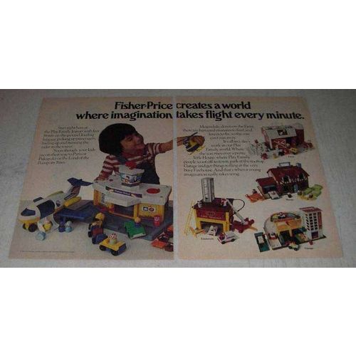 1981 Fisher-Price Toy Ad - Farm, House, Garage, JetPort