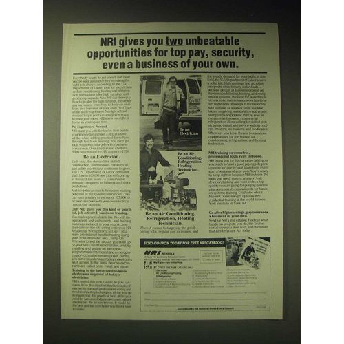 1989 NRI Schools Ad - NRI gives you two unbeatable opportunities for top pay