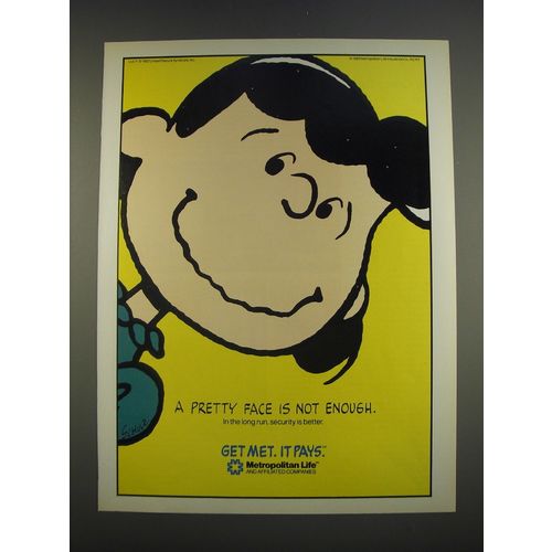 1989 Metropolitan Life Insurance Ad - art by Charles Schulz Ad