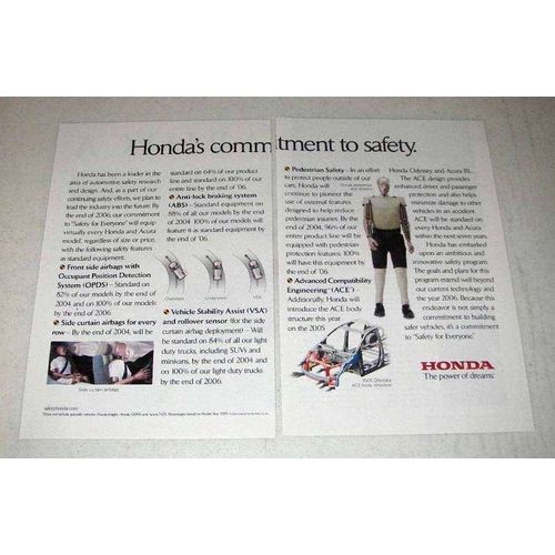 2004 Honda Car Ad - Commitment To Safety