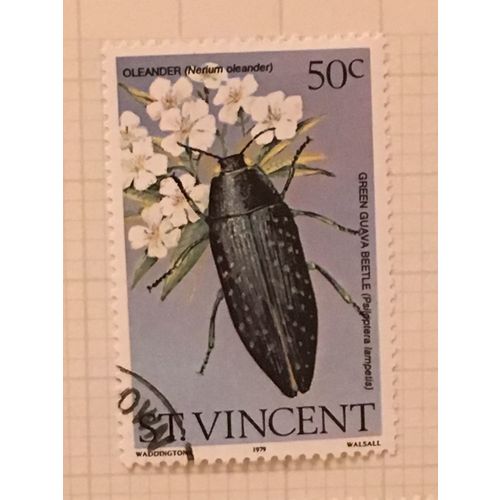 St Vincent 1979 Flowers Insects 50c Beetle Oleander Used SG 631 Sc 596 stamp