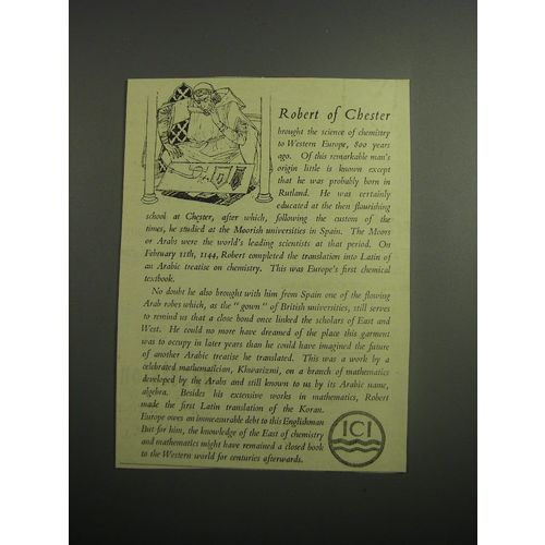 1948 ICI Chemicals Ad - Robert of Chester