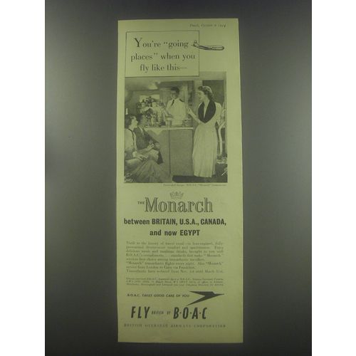 1954 BOAC British Overseas Airways Corporation Ad - You're going places