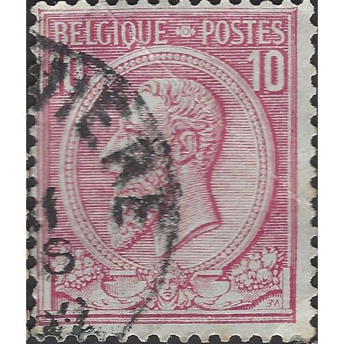 BELGIUM, King Leopold II, red 1884, 10c, #6