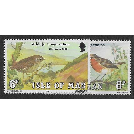 IOM 1980 (SET) 'CHRISTMAS -BIRDS' (2v) FINE USED (EBID68-844)