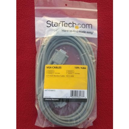StarTech MXT101MM15, 15 ft VGA Monitor Cable - HD15 MM