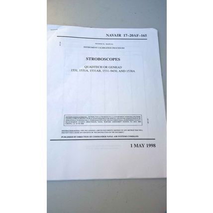 Quadtech /Genrad 1531 1538A 9430 Calibration Procedure for Stroboscopes