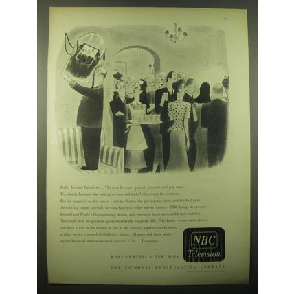 1948 NBC Television Advertisement - cartoon by Richard Taylor