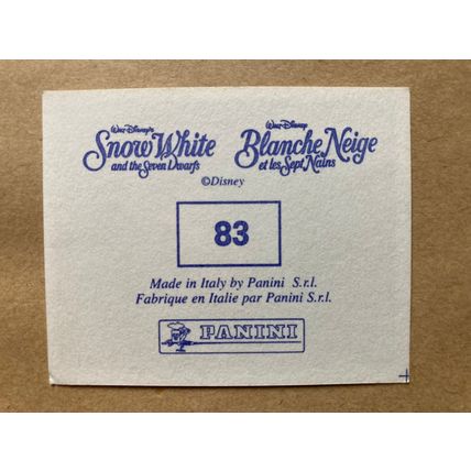 Snow White and the Seven Dwarfs Sticker # 83 (A) unused 1994 Panini Disney