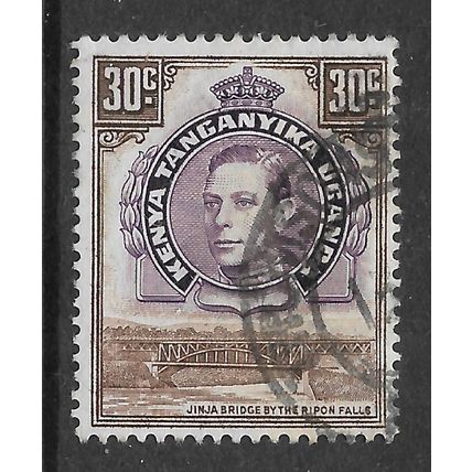 KENYA UGANDA & TANGANYIKA 1952 30c DULL PURPLE & BROWN SG 142 FINE USED