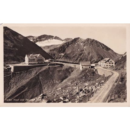 Switzerland Furka Hotel Old Swiss Postcard