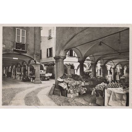 Lugano Switzerland Portiei De Via Pessina Old RPC Postcard