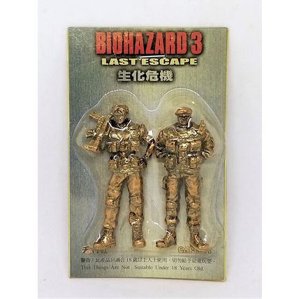 BIOHAZARD 3 Carlos & Mikhail COPPER Metal Figures - Hongkong Comic Resident Evil