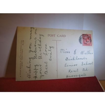 antique Birthday postcard 1923 pm by A. Vivian Mansell & Co, London 1192 #