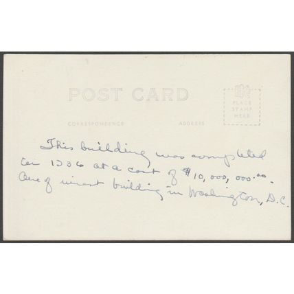 US Supreme Court Building, Washington DC, c.1940 - Sawyers RPPC