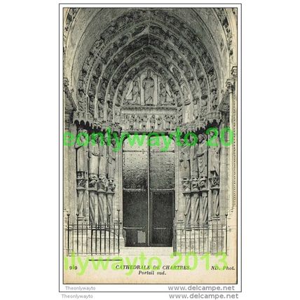 CATHEDRALE DE CHARTRES, PORTAIL SUD, EURE ET LOIRE, FRANCE, Postcard, 1910/20s