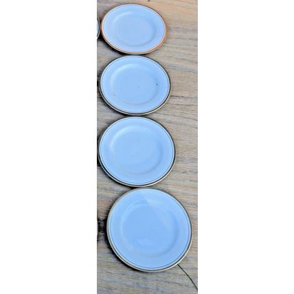 Sheffield Regency Gold Porcelain fine China 7 berry bowls 8sandwich 7cup saucers