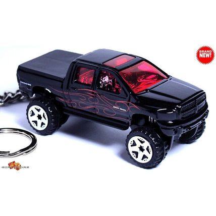 RARE KEYCHAIN BLACK DODGE RAM 1500 LIFTED TRUCK CUSTOM Ltd Ed GREAT GIFT