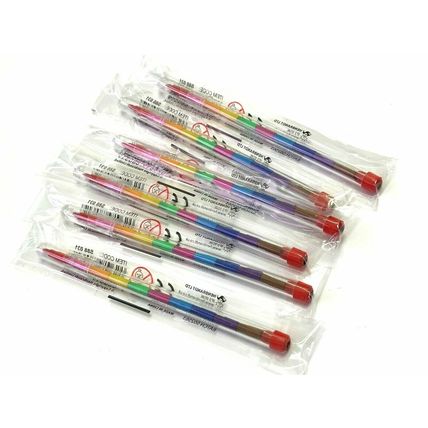 Crayon Pen Stacker Kids Swap Colour Pencil Boy Girl Prize Party Bag Filler Toys