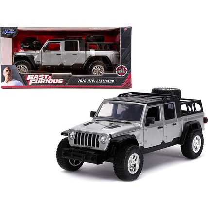 2020 Jeep Gladiator Pickup Truck Silver with Black Top "Fast & Furious" Serie...