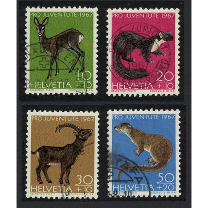 Switzerland Forest Animals Pro Juventute 4v 1967 Canc SG#J217-J220