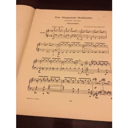 Wagner’s Flying Dutchman Sheet Music Piano. Early 1900s