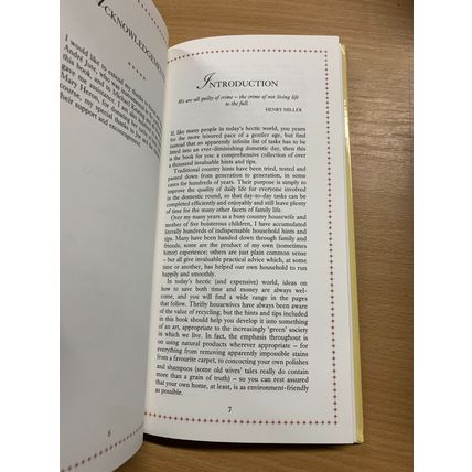 1995 "MARY ROSE'S 1001 COUNTRY HOUSEHOLD HINTS" HARDBACK BOOK (P3)