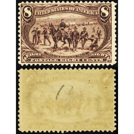 289, Mint FVF H No Remnant 8¢ Trans Mississippi - SCV $140 - Stuart Katz