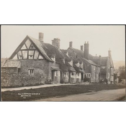 Elizabethan Houses, Broadway, Worcestershire, c.1920 - Percy Simms RP Postcard