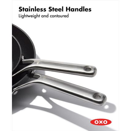 OXO Professional 8" and 10" Frying Pan Skillet Set, Hard Anodized Ceramic Nonsti