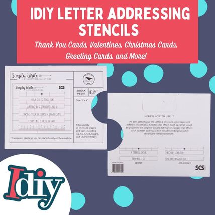 Lettering Envelope Addressing Stencil - Template Ruler Guide for Perfectly Strai