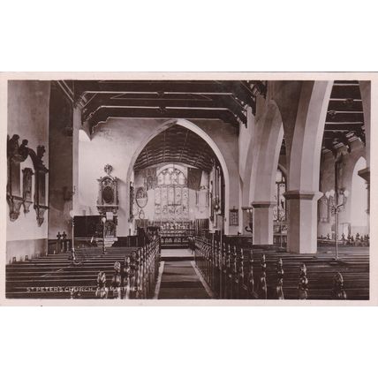 EC841 CARMARTHEN - ST PETERS CHURCH. R/P POSTCARD