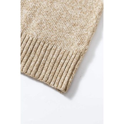 Khaki Star Pattern Drop Shoulder Plus Size Sweater